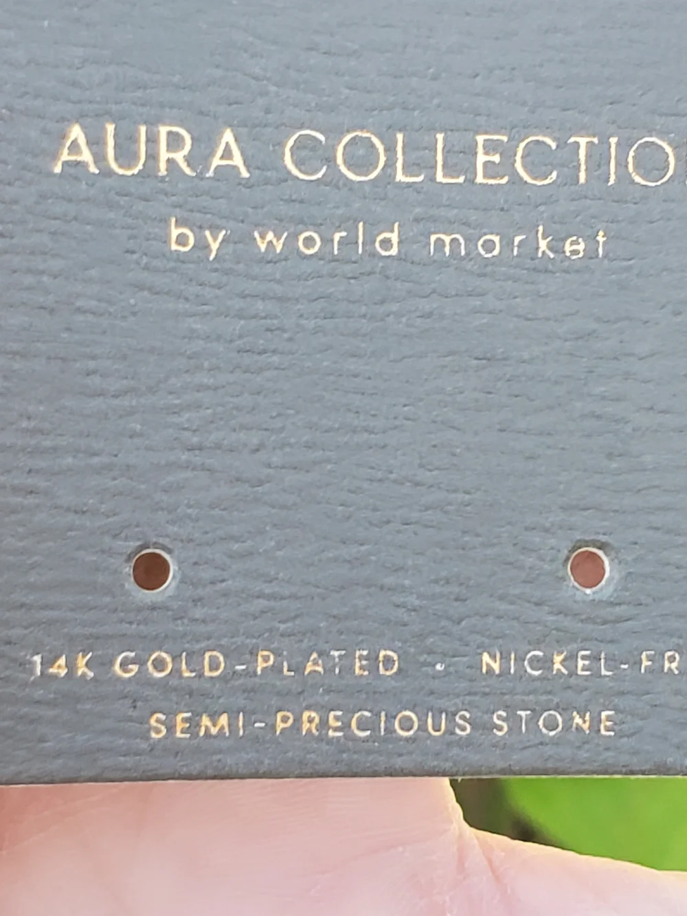 Cost Plus World Market 14K Gold Plated Floral Drop Earrings Semi Precious Stone - Picture 2 of 5